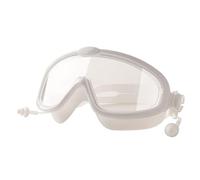 KFGISD, Lunettes de Natation 2 en 1 for Enfants, antibuée, Protection UV, avec Bouchons d'oreilles ,Lunettes de Natation(White)