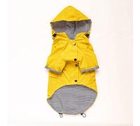 KFGISD, Manteau imperméable for Chien de Petite, Moyenne et Grande Taille, Coupe-Vent, imperméable, Sweat à Capuche de Sport, vêtements for Animaux de Compagnie,Imperméable pour Chien(Yellow,L)