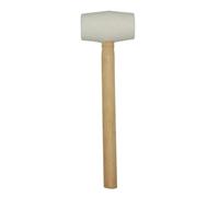 KFGISD, Marteau en caoutchouc blanc avec manche en bois for pose de carrelage, installation au sol, décoration intérieure, rénovation, outils et fournitures,Maillet en caoutchouc