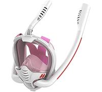 KFGISD, Masque de plongée avec Tuba, Masque de plongée avec Double respirateur, Masque de plongée sous-Marine, Masque de plongée intégral sous-Marin ，Masque de plongée(Pink,L)