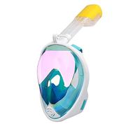 KFGISD, Masque de plongée, Masque de plongée sous-Marine sûr, Anti-buée, Masque intégral de plongée avec Tuba, équipement de plongée for Femmes et Hommes ，Masque de plongée(White,L)