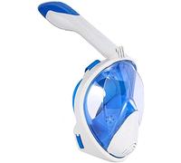 KFGISD, Masques de plongée, Masque de plongée avec Tuba, Masque intégral Anti-buée, équipement de plongée for Femmes, Hommes et Enfants ，Masque de plongée(Blue White,S)