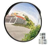 KFGISD, Miroir de sécurité routière, miroir convexe rond for bord de route, vue grand angle de 130 °, miroir de sécurité for angles morts dans l'allée,Miroirs convexes routiers(60cm/23.6in)