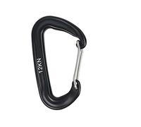 KFGISD, Mousqueton d'escalade Professionnel, 1 pièce, Boucle d'alpinisme en Forme de D, Crochet de sécurité 12 KN, Accessoire d'équipement d'escalade en Plein air,Mousqueton(Black)