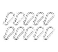 KFGISD, Mousqueton en Acier Inoxydable 304 avec œillet, Boucle à Ressort, Porte-clés, M4, M5, M6, M7, M8, M9, M10, M11, M12,Mousqueton(M7,10PCS)