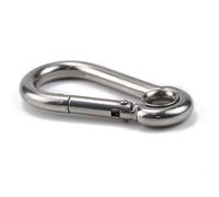 KFGISD, Mousqueton en Acier Inoxydable 304 avec œillet, Boucle à Ressort, Porte-clés, M4, M5, M6, M7, M8, M9, M10, M11, M12,Mousqueton(M12,1PCS)