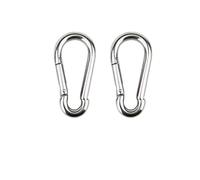 KFGISD, Mousqueton en Acier Inoxydable 304 avec œillet, Boucle à Ressort, Porte-clés, M4, M5, M6, M7, M8, M9, M10, M11, M12,Mousqueton(M5,2PCS)