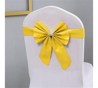 KFGISD, Nœud de Chaise de Mariage personnalisé avec nom des mariés et de la mariée, avec Boucle coulissante, nœud de Chaise personnalisé ，Noeuds pour Housses de Chaise(Unique Colour)