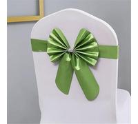 KFGISD, Nœud de Chaise de Mariage personnalisé avec nom des mariés et de la mariée, avec Boucle coulissante, nœud de Chaise personnalisé ，Noeuds pour Housses de Chaise(Green)