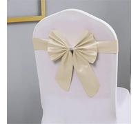 KFGISD, Nœud de Chaise de Mariage personnalisé avec nom des mariés et de la mariée, avec Boucle coulissante, nœud de Chaise personnalisé ，Noeuds pour Housses de Chaise(Ivory)