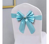KFGISD, Nœud de Chaise de Mariage personnalisé avec nom des mariés et de la mariée, avec Boucle coulissante, nœud de Chaise personnalisé ，Noeuds pour Housses de Chaise(Sky Blue)
