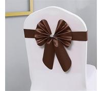 KFGISD, Nœud de Chaise de Mariage personnalisé avec nom des mariés et de la mariée, avec Boucle coulissante, nœud de Chaise personnalisé ，Noeuds pour Housses de Chaise(Auburn)