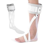 KFGISD, Orthèse de pied tombant ajustable - Attelle légère en polyéthylène for la récupération après un AVC - for les longues marches, droite-M,Botte de soutien pour fracture(Left,M)
