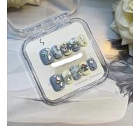 KFGISD, Perceuse à ongles courte et cool avec perles en acier, style fini, 6 tailles ，Ongles courts artificiels