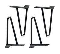 KFGISD, Pieds de Meubles industriels for Salle à Manger, Assemblage Facile, for Table Basse, Table de Chevet, Bureau, etc., avec vis de Montage,Pieds de Meubles en métal(Black,15cm/5.9in)