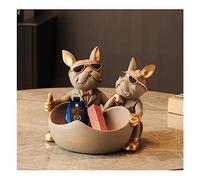 KFGISD, Plateau porte-clés décoratif for table basse, organiseur de bijoux, cadeaux créatifs for une pendaison de crémaillère, nouvelle maison,Plateau à clés(Gray Dog)