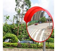 KFGISD, Rétroviseur convexe grand angle, rétroviseur convexe à 130 °, rétroviseur d'angle de route, miroir incurvé, avec support de fixation mural réglable,Miroirs convexes routiers(100CM)