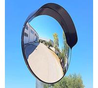KFGISD, Rétroviseur de circulation, miroir sphérique panoramique incurvé d'angle de route, miroir de sécurité convexe grand angle avec support réglable,Miroirs convexes routiers(60cm/23.6in)