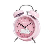 KFGISD, réveils de Chevet for Chambres à Coucher, réveil, horloges de Chevet, réveil à Double Cloche sans tic-tac de 4 Pouces avec rétroéclairage, Horloge silencieuse,Réveil(C)