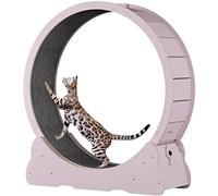 KFGISD, Roue d'exercice silencieuse for Chats d'intérieur, Tapis Roulant for Chats, Jouet d'exercice for Perte de Poids,Tapis Roulant pour Animaux(Pink,L)