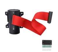 KFGISD, Ruban de contrôle des foules mural - Ceinture de sécurité rétractable for magasins, aéroports, banques et écoles,Ruban de barrière rétractable(A,2M/6.5FT)