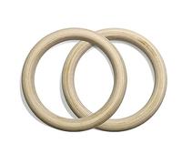 KFGISD, Sangles réglables en bois for exercices de musculation, tractions, musculation, 32 mm ，Anneaux de gymnastique(Only Ring)