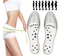 KFGISD, Semelles de massage magnétiques avec 18 zones de massage magnétiques, semelles de réflexologie for soulager la douleur de la fasciite plantaire,Semelles orthopédiques(White,1 Pairs)