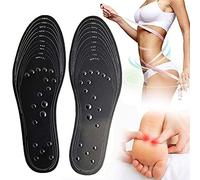 KFGISD, Semelles de massage magnétiques avec 18 zones de massage magnétiques, semelles de réflexologie for soulager la douleur de la fasciite plantaire,Semelles orthopédiques(Black,3 Pairs)