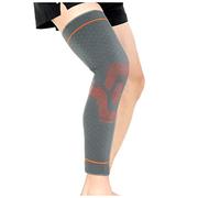 KFGISD, Style 3D tissage compression allonger genouillère jambière cuisse mollet protéger for hommes et femmes,Protections pour les jambes(L and XL)