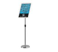 KFGISD, Support d'affiche réglable, support d'affiche sur pied, support d'affiche sur pied avec base robuste for présentations commerciales, 9,6 x 13,5 pouces, noir ,Présentoir d'affiches(Silver,32*45