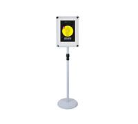 KFGISD, Support d'affiche réglable, support d'affiche sur pied, support d'affiche sur pied avec base robuste for présentations commerciales, 9,6 x 13,5 pouces, noir ,Présentoir d'affiches(White,9.45*1