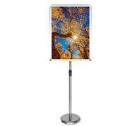KFGISD, Support de panneau sur pied A2/A3/A4, cadre en aluminium à ouverture par pression, affichage à 360° for la vie et les affaires, 9,45 x 12,87 pouces, noir ,Présentoir d'affiches(White,17.72*24.