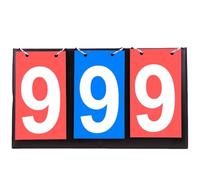 KFGISD, Tableau de Bord, Compteur de Score Manuel, Cartes à Retourner, Tableau de Bord Portable for Basket-Ball, Football, Tennis ，Tableau d'affichage(Color Three Digits)