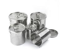 KFGISD, Tamis à farine 1 pièce en acier inoxydable for ragoût bouilli, sac d'assaisonnement, panier à saumure, panier à saumure, filtre à soupe,Tamis à farine(11)