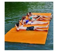 KFGISD, Tapis Flottant en Mousse for Plage, océan, lac, île Flottante Enroulable for Loisirs Aquatiques et détente,Coussin Flottant(Orange,3.5m x 1.8m x 3.3cm)