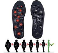 KFGISD, Thérapie par points d'acupuncture magnétiques for les pieds, semelles magnétiques, réflexologie for soulager la douleur, massage magnétique, lavable,Semelles orthopédiques(1 Pair,S)