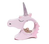 KFGISD, Tirelire en bois en forme de licorne, réservoir de pièces de monnaie ,Tirelires(White)