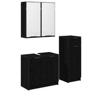KFGWERSTY Ensemble de meubles de salle de bain 64,5 x 33,5 x 59 cm en bois | Matériau en bois, 3 portes et 1 tiroir, pour petites salles de bains, intérieur uniquement, poids total de 43,56 kg