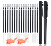KFHENSOMR Lot de 2 stylos magiques avec 10 recharges et 2 correcteurs de prise - Stylo à dessin réutilisable - Encre invisible - Pour livre de copie d'exercices magiques et calligraphie