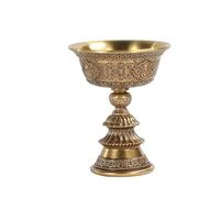 KFHJSNN Candélabre Support de Lampe à Beurre en cuivre Pur bougeoir de Lampe sculpté bougeoir de Lampe à Beurre en cuivre(M) Prosperous