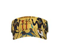 Kfjghhl Ancient Egypt Tribe Series Sport Sun Visor Hat Twill Ball Casquette de soleil réglable Hommes Femmes Été Protection UV Chapeau de plage Noir