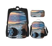 Kfjghhl Beach Maui Hawaii Sunset Sea Waves Clouds Trousse à crayons Sac à dos Sac à déjeuner Sac à dos Sac à dos Sac à dos Sac d'école Cartable Ensemble College Laptop Student Summer