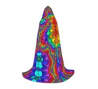 Kfjghhl Cape à capuche longue couleur vive pour adolescents et enfants, costume de sorcière, costume d'Halloween, femmes et hommes, 88,9 à 140 cm