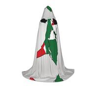 Kfjghhl Cape à capuche Map02 avec drapeau de l'État de Palestine pour fête Halloween Cosplay Déguisement pour adolescents et enfants de 35 à 55 ans