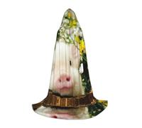 Kfjghhl Cape à capuche pour adolescent et enfant - Motif cochon de viol - Pour fête d'Halloween et cochon - 35 à 55 cm