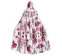 Kfjghhl Cape à capuche unisexe paris Tour Eiffel France Halloween Cosplay Costume chevalier Goth's Strange Vêtements Robe