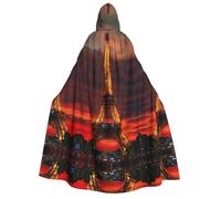Kfjghhl Cape à capuche unisexe tower Paris pour Halloween, cosplay, costume de chevalier gothique, vêtements étranges