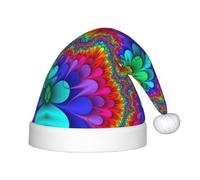Kfjghhl Chapeau de Père Noël de couleur vive pour enfants Chapeaux de Noël Couvre-chef Unisexe Chapeau de Noël Nouvel An Fête festive