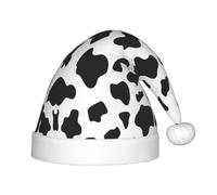 Kfjghhl Chapeau de Père Noël léopard noir et blanc pour enfants Chapeaux de Noël Chapeaux Couvre-chef Unisexe Chapeau de Noël Nouvel An Fête festive