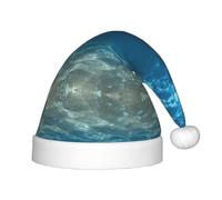 Kfjghhl Chapeau de Père Noël ondulé bleu océan mer pour enfants Chapeaux de Noël Chapeaux Couvre-chef Unisexe Vacances Noël Chapeau Nouvel An Fête festive